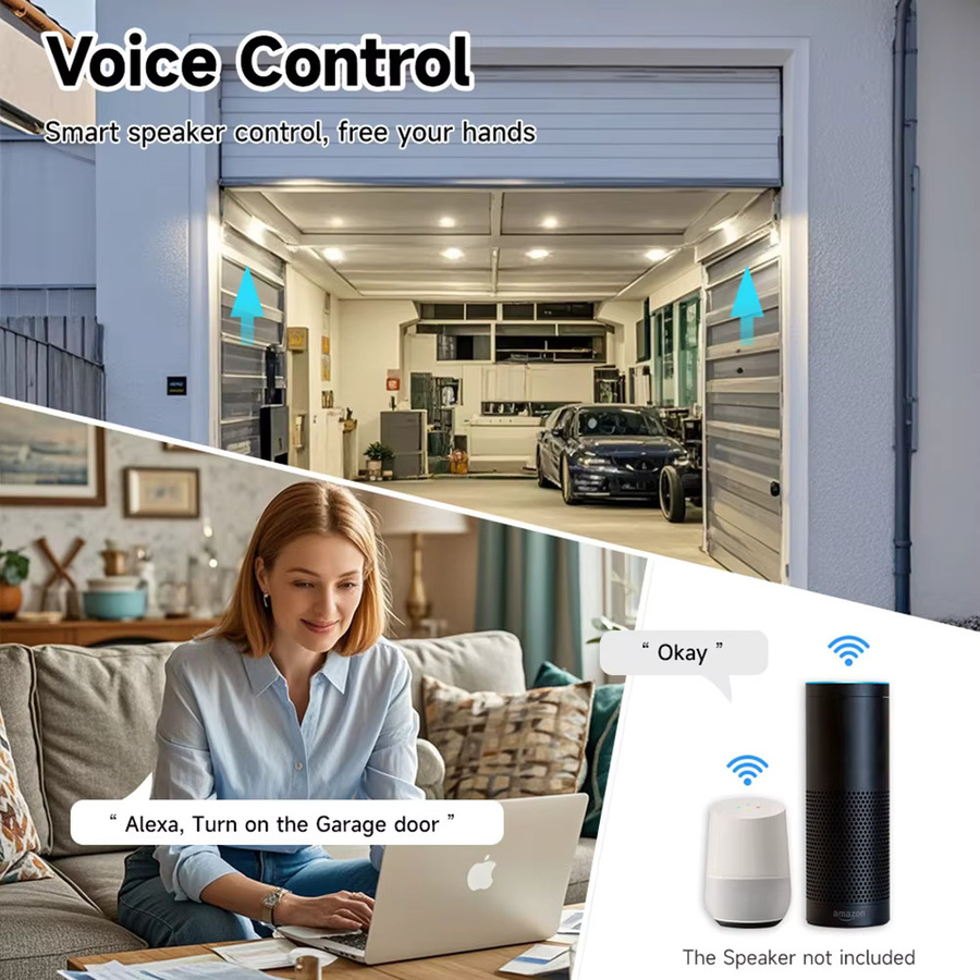 Tuya Zigbee Smart Home Garagentor-Controller in Weiß mit App-Fernbedienung und Sprachsteuerung für Alexa und Google Home - Bild 5