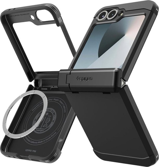 Spigen Tough Armor Pro MagSafe Schutzhülle für Samsung Galaxy Z Flip7 FE F761 und Samsung Galaxy Z Flip6 F741, Schwarz - Bild 1