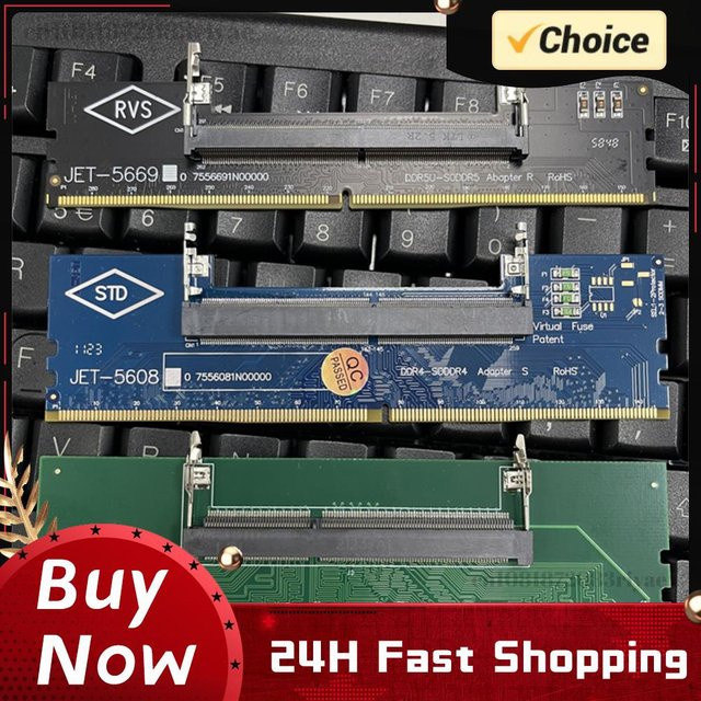 ATUOTIN SO-DIMM zu PC-DIMM Speicheradapterkarte für DDR3 und DDR4 zur Laptop-zu-Desktop-RAM-Aufrüstung - Bild 1