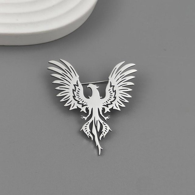 Ora Home Brosche Phönix, Edelstahl, Silber, Herren - Bild 1