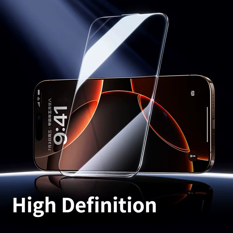 SmartDevil HD-Displayschutzfolie aus gehärtetem Glas für iPhone 16 Pro Max, iPhone 16 Pro und iPhone 16, transparent, ohne schwarzen Rand - Bild 2