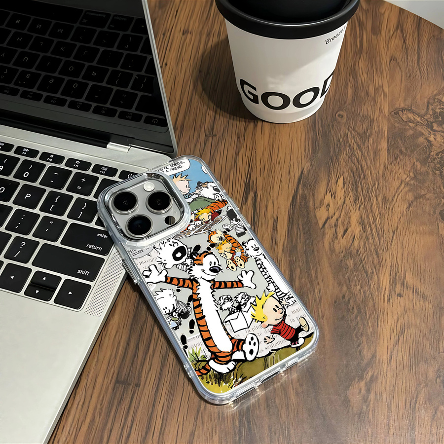 Transparente Calvin & Hobbes Handyhülle für Samsung Galaxy S26 S25 S24 S23 S22 S21 S20 Note20 FE Ultra Edge Plus 4G 5G - Bild 3