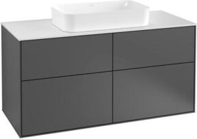 Villeroy & Boch Finion Waschtischunterschrank Wandmontage in Weiß und Anthrazit Matt, Breite: 120 cm - Bild 1