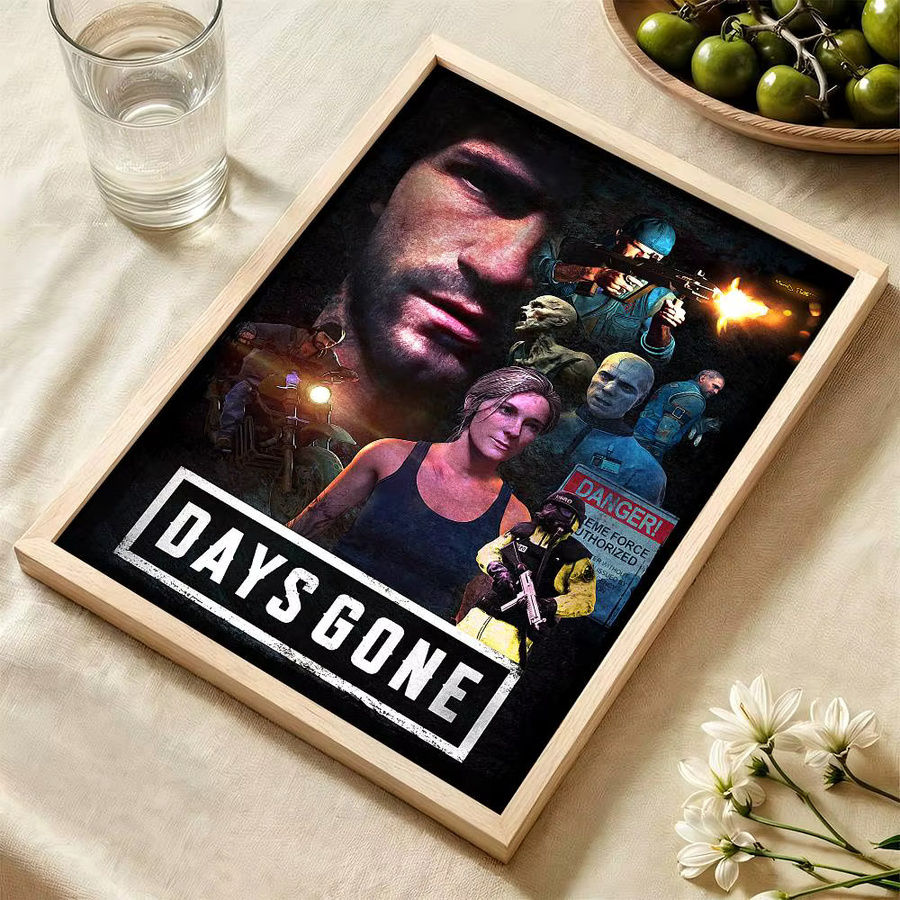 Days Gone Film Sticky Poster Whitepaper Aufkleber für dein Zimmer, Bar oder Café in Weiß - Bild 4