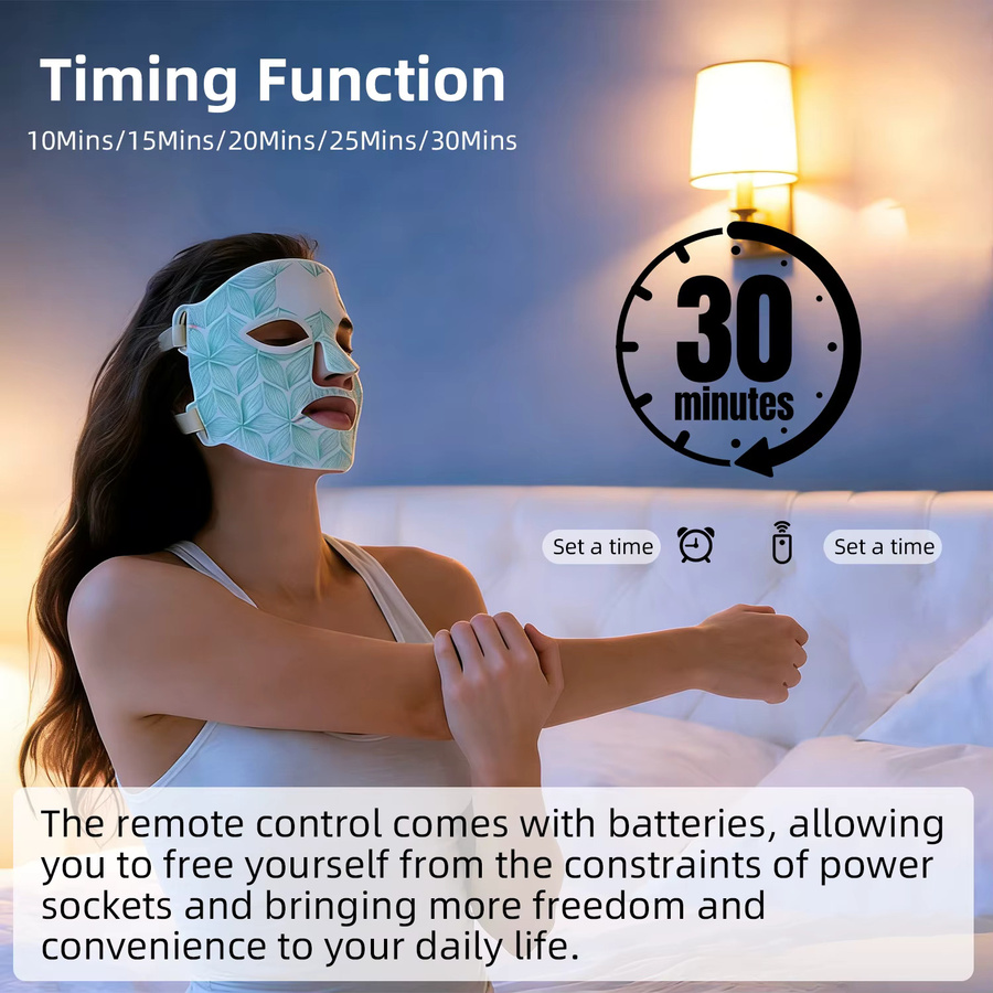 UBilli LED-Gesichtsmaske für Rotlicht-Infrarot-Therapie, Reife Haut - Bild 3