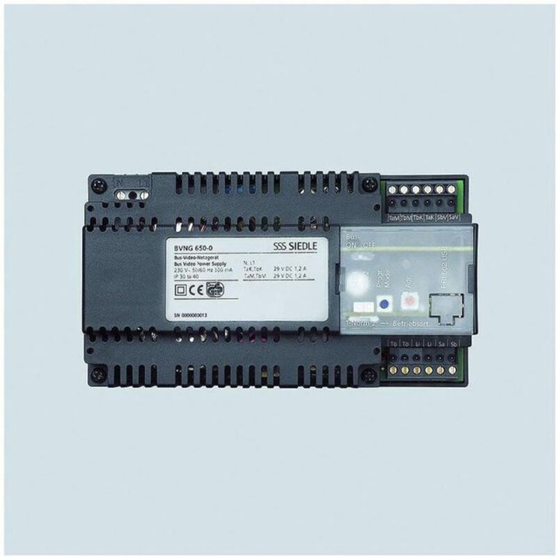 Siedle Bus-Video-Netzgerät BVNG 650-0 DE für In-Home-Bus Video in Schwarz, B: 16,2 cm, T: 6,0 cm, H: 8,9 cm - Bild 3