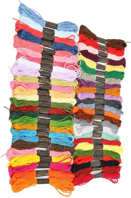 Wosawe Nähgarn-Set aus Polyester mit 50 Farben in Multicolour für Nähmaschine und Handarbeit - Bild 1