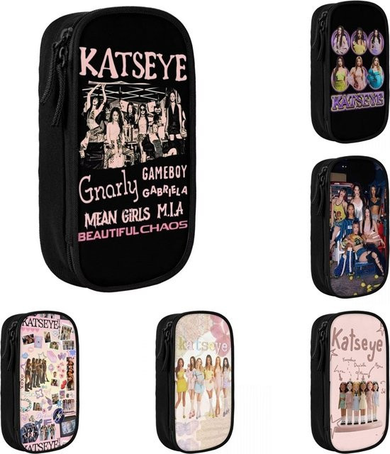 Katseyes Kpop Idol Federmäppchen in Schwarz mit großer Kapazität für Schüler - Bild 1