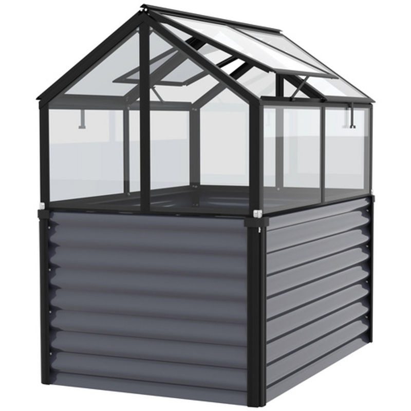 VITAVIA Hochbeet Zola aus Zincalume in Schwarz, B/T/H: 89 x 126,7 x 134,5 cm - Bild 2