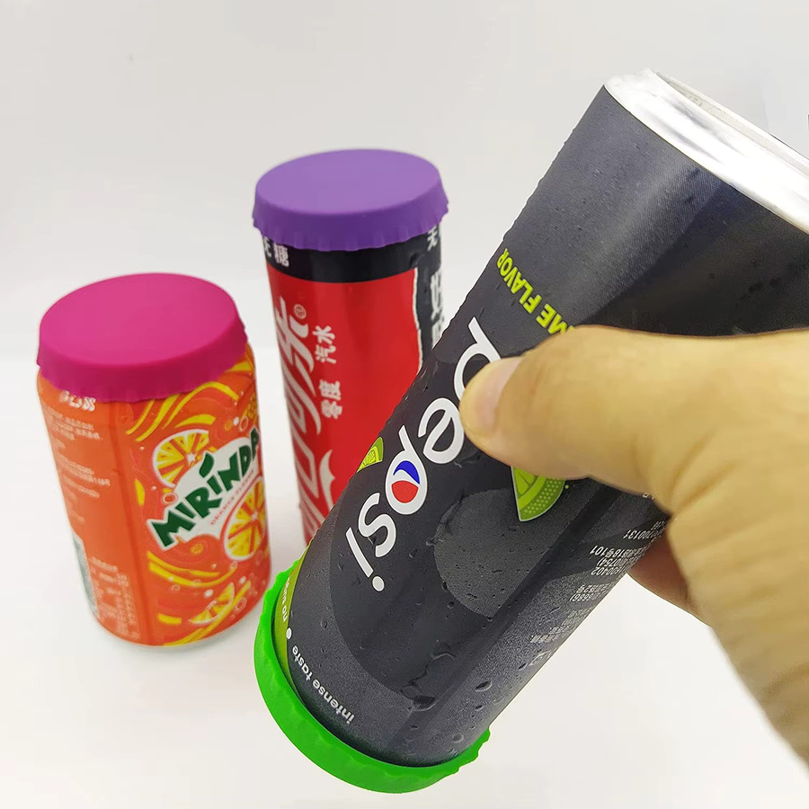 Auslaufsichere Verschlusskappen aus Silikon für Getränkedosen und Rotwein, Mehrfarbig - Bild 3