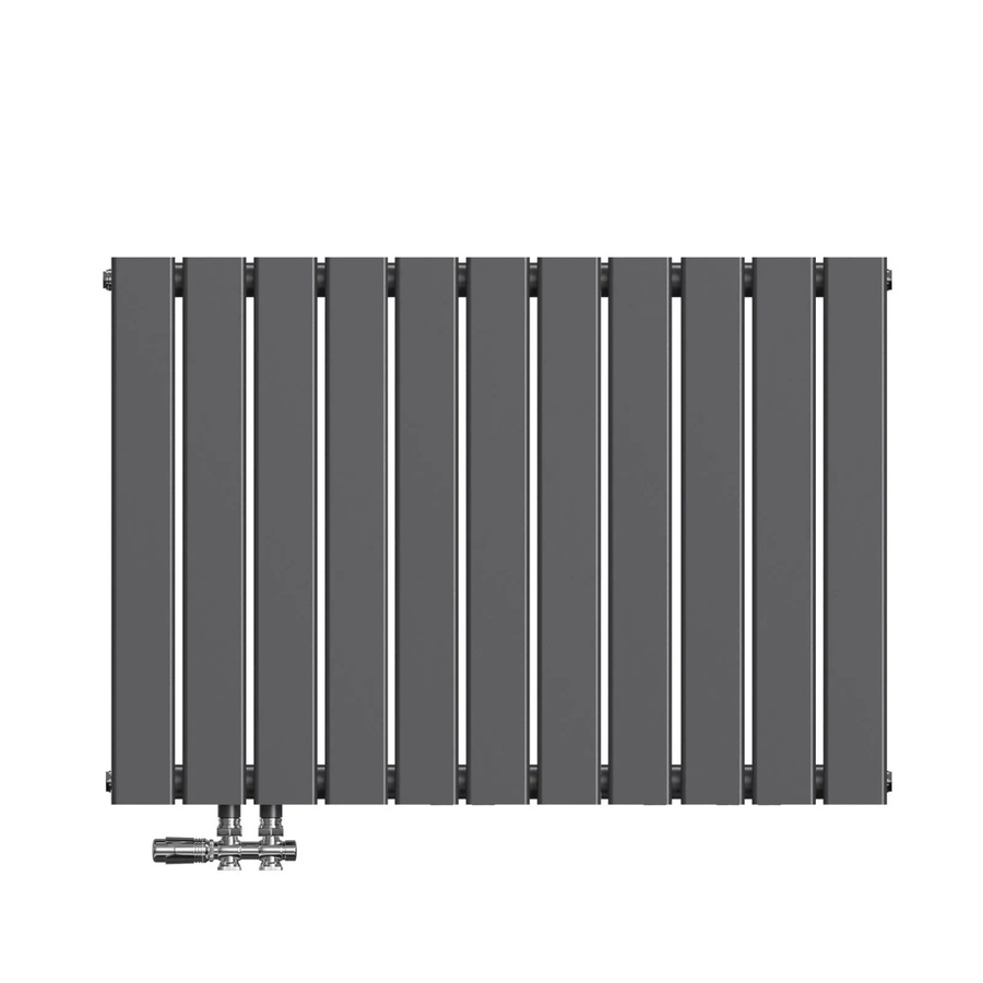 Emke Flach Paneelheizkörper Horizontal Einlagig Badheizkörper in Anthrazit, B: 85 cm, H: 63 cm, Leistung: 618 W - Bild 2