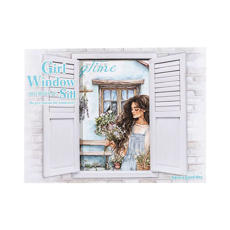 20 Blatt Girl Series Landschaftsaufkleber aus PET mit floralen Motiven und Frühlingsmotiven in Mehrfarbig für DIY Collagen und Dekorationen - Bild 1