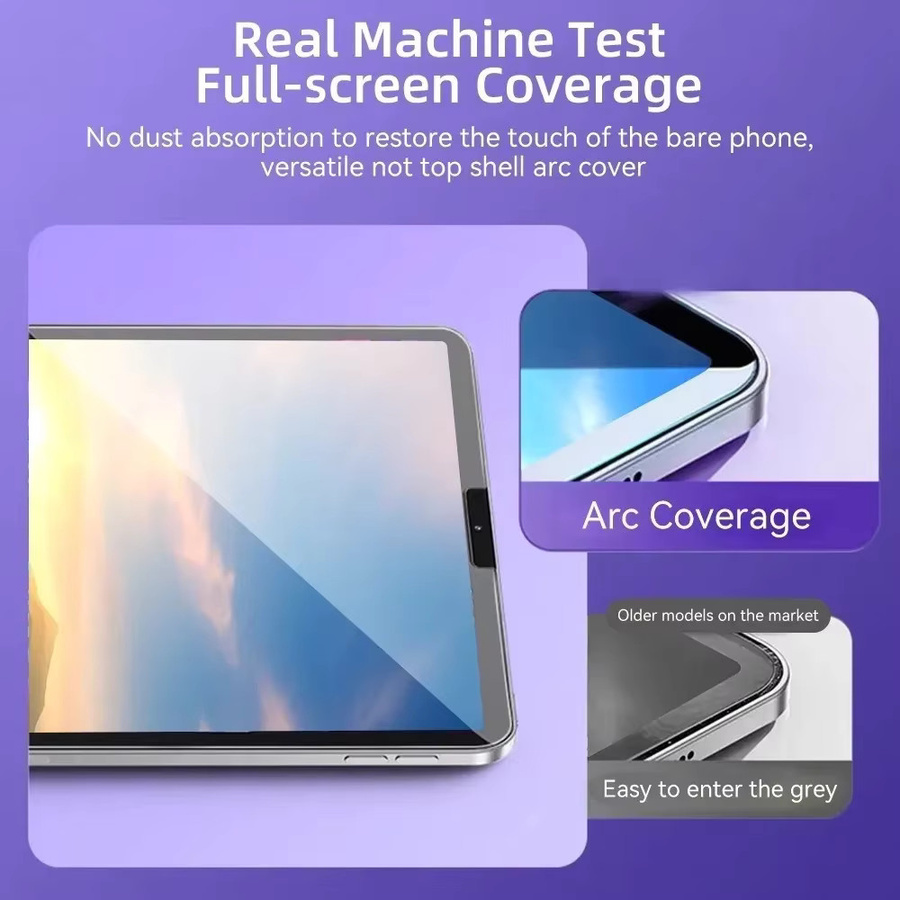 Displayschutzfolie aus gehärtetem Glas mit Auto-Ausrichtungs-Kit für Apple iPad Pro, Air und Mini in Transparent - Bild 4