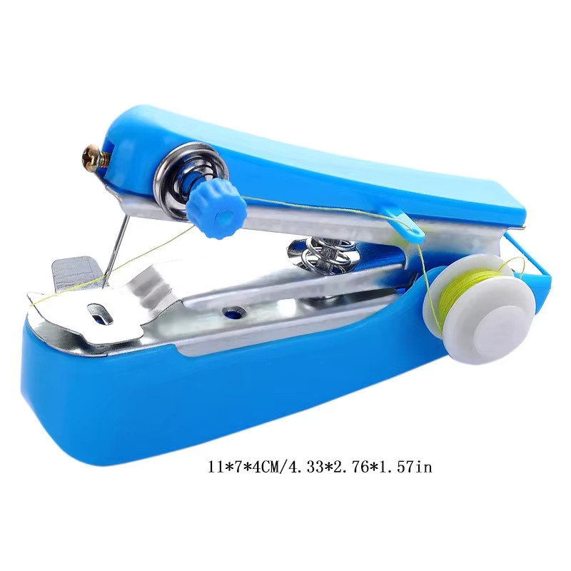Tragbare Mini-Handnähmaschine in Blau für den Haushalt und auf Reisen zur DIY-Kleidungsreparatur - Bild 1