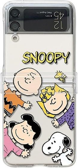 Stoßfeste Klapphandyhülle mit Snoopy und Charlie Brown Cartoon Design für Samsung Galaxy ZFlip 3, ZFlip 4, ZFlip 5, ZFlip 6 und ZFlip 7, Multicolor - Bild 1