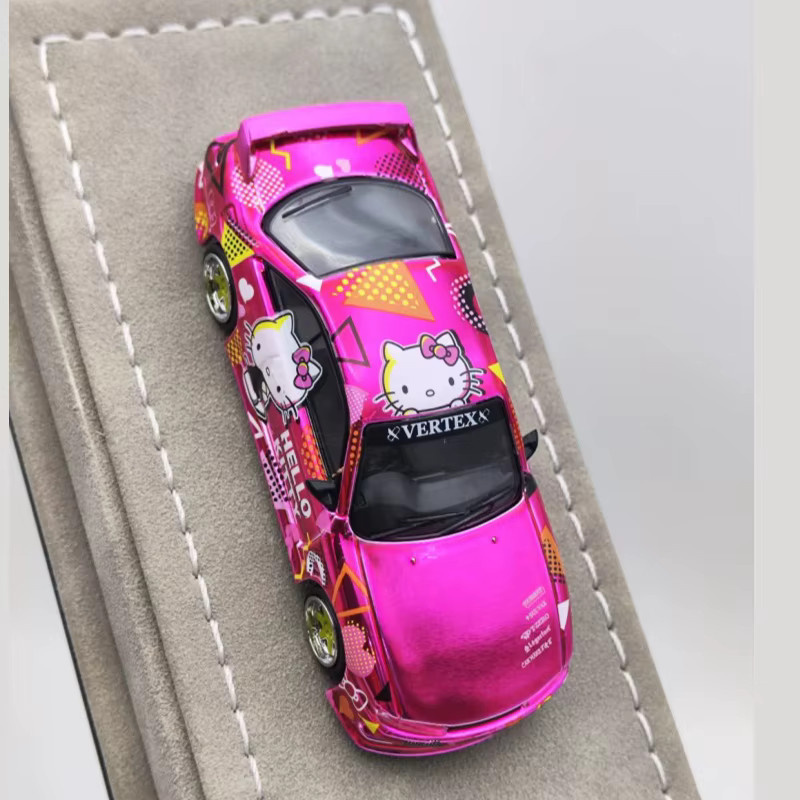 Tarmac Works Vertex Silvia S14 Hello Kitty, Automodell, 1:64, Pink - Bild 2