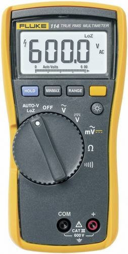 Fluke 114 Digitales Hand-Multimeter CAT III 600V mit 6000 Counts in Weiß und Gelb - Bild 1