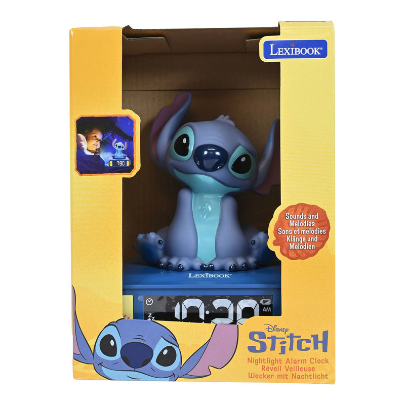 Lexibook 2in1 Wecker und Nachtlicht Disney Stitch in Blau - Bild 2