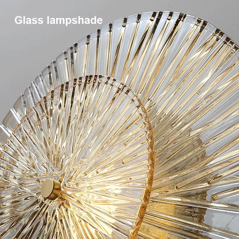 JIANKEXING Postmoderne Designer Wandlampe aus Glas und Messing für Wohnzimmer und Schlafzimmer - Bild 4
