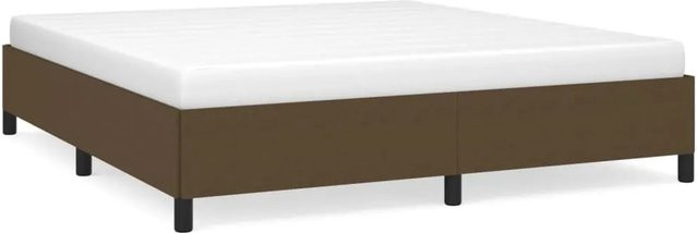 vidaXL Bettgestell modern in Dunkelbraun mit Stoffbezug B/T/H: 160 x 203 x 35 cm - Bild 1