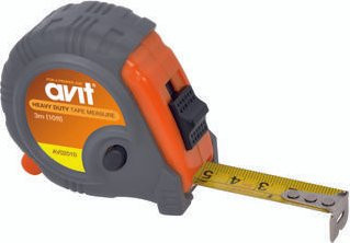 AVIT AV02010 Maßband aus Stahl in Orange, 3 m