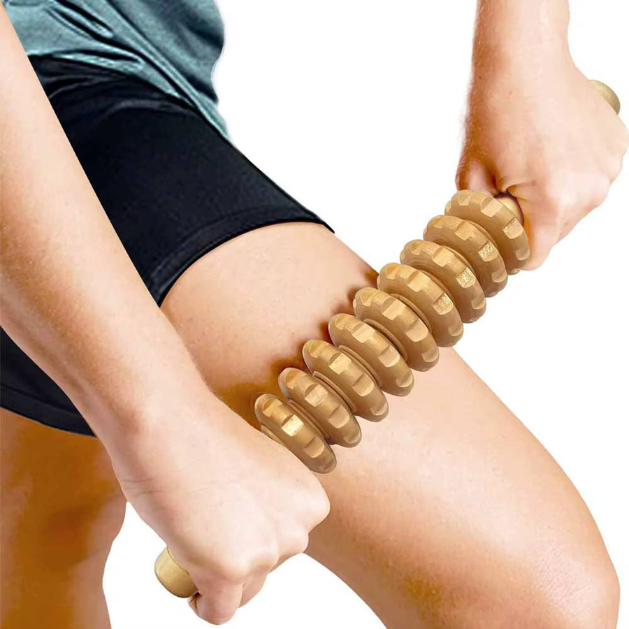 YQQGD Massagegerät aus Holz, Handroller, Triggerpunkt-Massagestab, Unisex - Bild 3