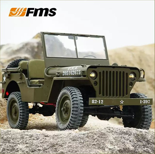 FMS Climber 1941 Willys MB Scaler RC Crawler, 1:6, Zubehör, Grün - Bild 1