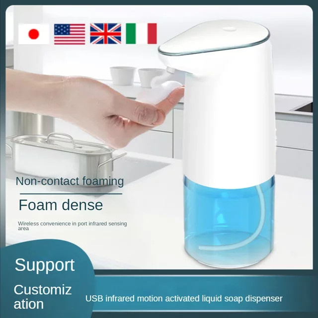 LAOPAO Automatischer Schaumseifenspender mit Infrarot-Sensor, wiederaufladbar, Weiß, 500 ml - Bild 1