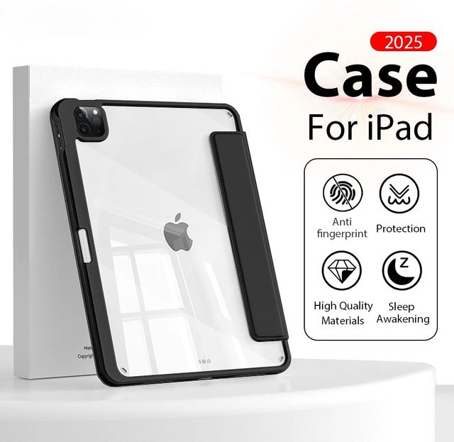 Schutzhülle für Apple iPad Air 6/5/4, iPad Pro 11 und 12,9/13 Zoll sowie iPad Mini 7, Farbe: Schwarz - Bild 1