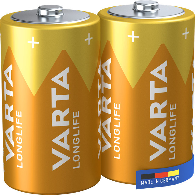 Varta Longlife D Mono Alkaline Batterien 1,5V 2er Pack - Bild 2