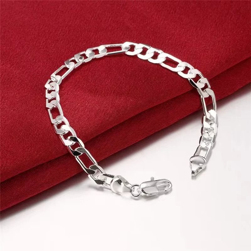 Figaro-Kettenarmband 925 Silber, Herren - Bild 2