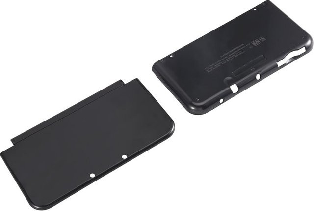 B50B-Durable Gehäuseabdeckung für New 3DS XL und New 3DS X, Vorder- und Rückseite Frontplatten-Set, Schwarz - Bild 1