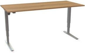 STIER Elektrisch höhenverstellbarer Schreibtisch 501-43 in Nussbaum Braun, B: 180 cm, T: 80 cm - Bild 1