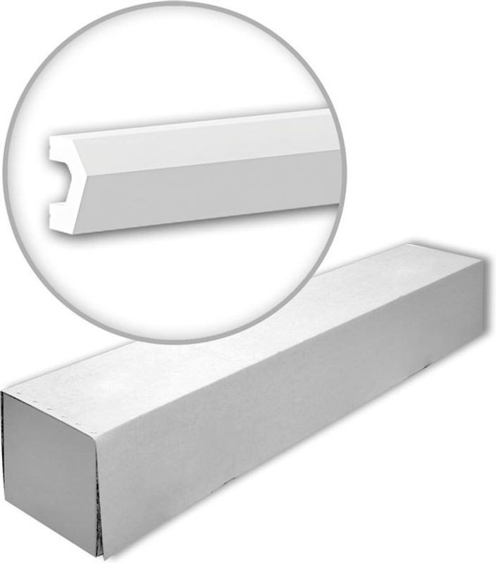 Profhome Decor Wandleisten Set aus Kunststoff in Weiß mit 18 Friesleisten für modernes Design (Gesamtlänge: 36 m) - Bild 1