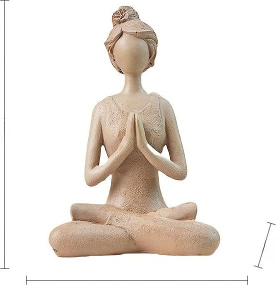 Yiran Furniture Nordische Abstrakte Kunstfigur Yoga-Mädchen als moderne Dekoration aus Harz - Bild 1