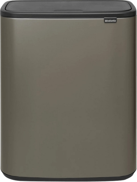 Brabantia Bo Touch Mülleimer mit Touch-Funktion und herausnehmbarem Inneneimer, 60 Liter, Platinum - Bild 1