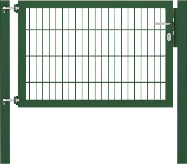 Einzeltor Flexo Plus in Grün mit Pfosten, Breite: 125 cm, Höhe: 80 cm, Pfosten B/T: 80 x 80 cm - Bild 1