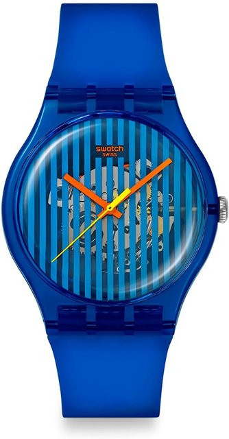 Swatch Analoguhr, Kunststoff, Blau, Unisex - Bild 1