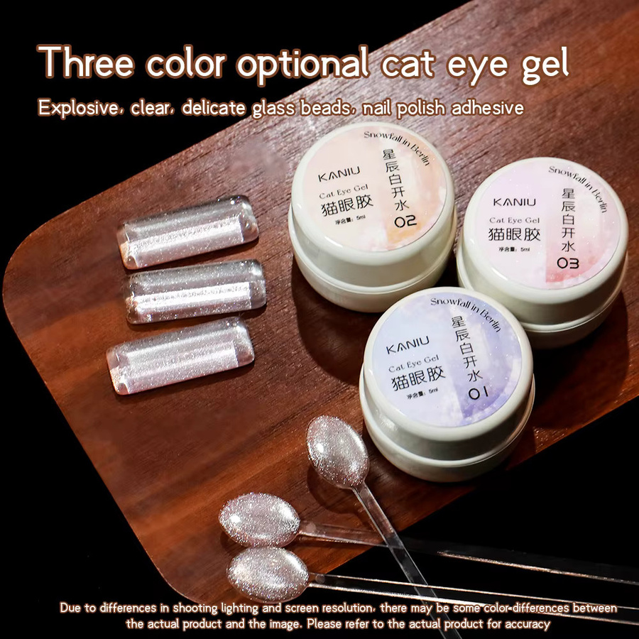 Kaniu Gel Nagellack, Klar, Goldener Glitzer, 5 ml - Bild 4