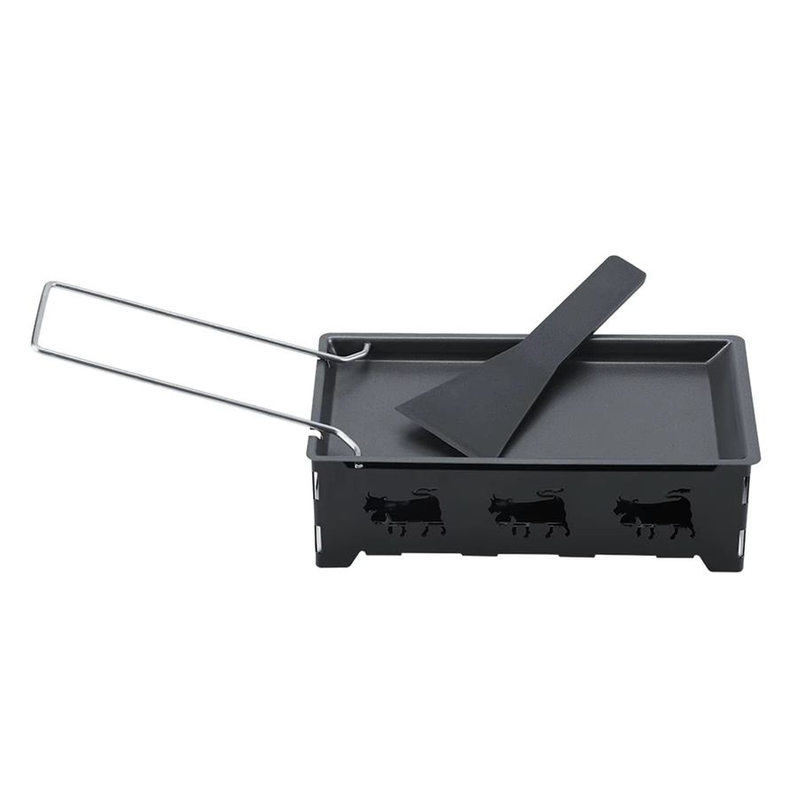 TOPINCN Raclette Backblech aus Carbonstahl mit Non-Stick-Beschichtung und faltbaren Griffen in Schwarz - Bild 3