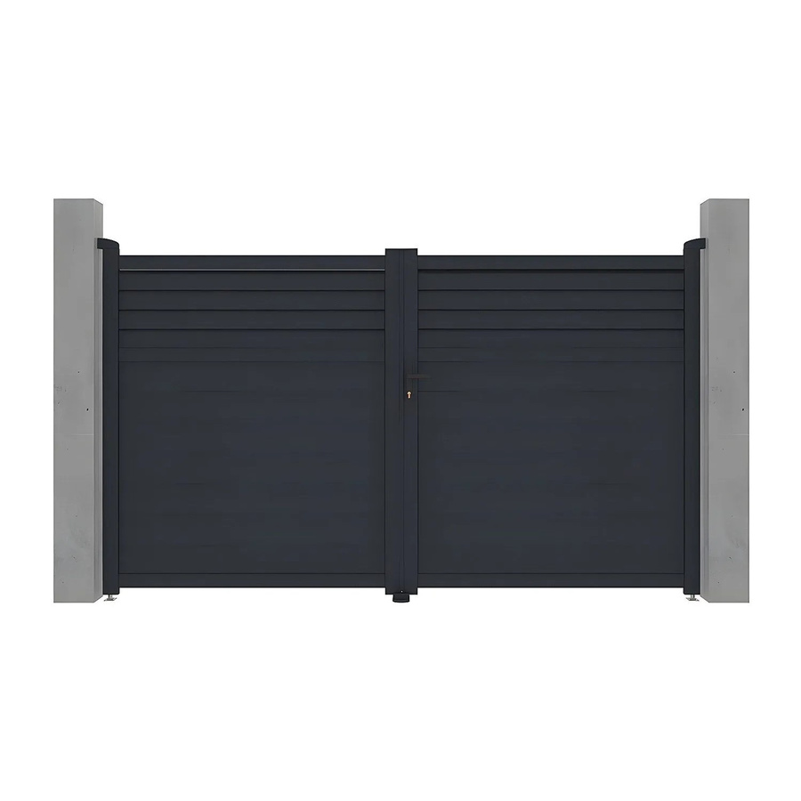Vente-unique Flügeltor Viazo aus Aluminium in Anthrazitgrau, Breite: 300 cm - Bild 2