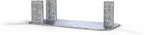Schake Fußplatten-Adapter in Silber - Bild 1