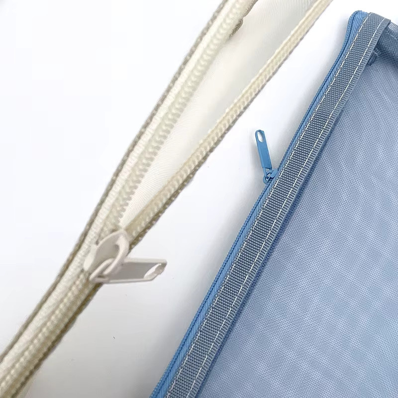 Transparentes Mesh-Federmäppchen als Schreibtisch-Organizer für Büro und Schule aus Kunststoff - Bild 3