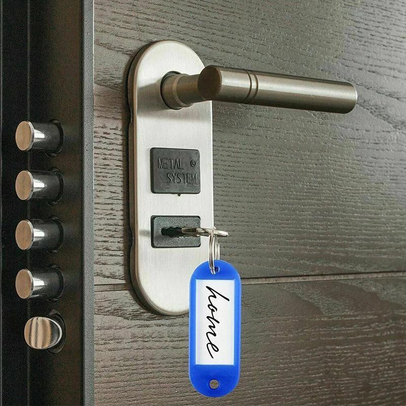 30 Stück Kunststoff Schlüsselanhänger mit ID Etikett und Schlüsselring in Schwarz von Safe guard - Bild 4