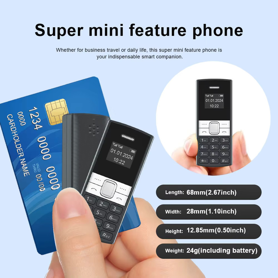 SERVO BM150 Mini-Handy in Schwarz mit 2 SIM-Karten, Bluetooth und Anruf-Recorder - Bild 4