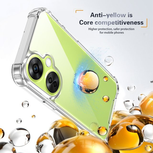 OnePlus Nord N30 5G Silikon Hülle mit Airbag-Schutz und transparenter Rückseite (CPH2513, CPH2515) - Bild 1