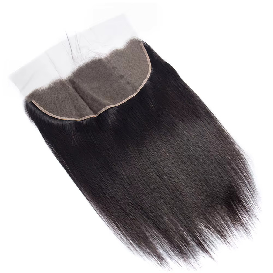 Linhua Lace Frontal Closure, 100% Echthaar, Naturschwarz, Damen - Bild 2