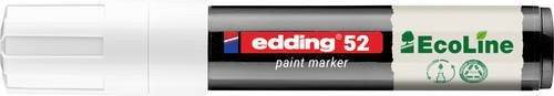 Edding Lackmarker 52 EcoLine Permanent Marker Weiß mit Keilspitze - Bild 1