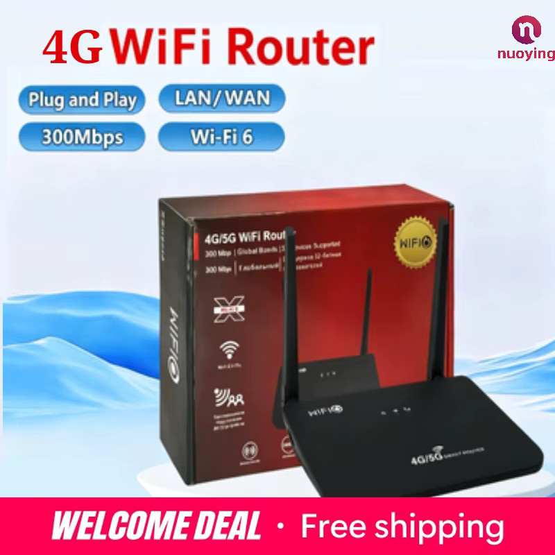 NUOYING Mini 4G WLAN-Router Schwarz mit SIM-Kartensteckplatz und Dual WAN/LAN-Anschluss für Heimbreitbandnutzung - Bild 2