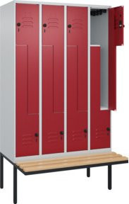 C+P Z-Spind Classic PLUS Sitzbank mit 8 Fächern und Buche-Hartholz Sitzfläche, B/T/H: 212,0 x 120,0 x 81,5 cm - Bild 1